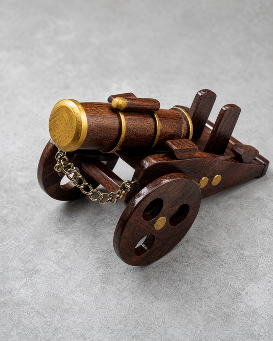 Wooden Miniature Toy Cannon