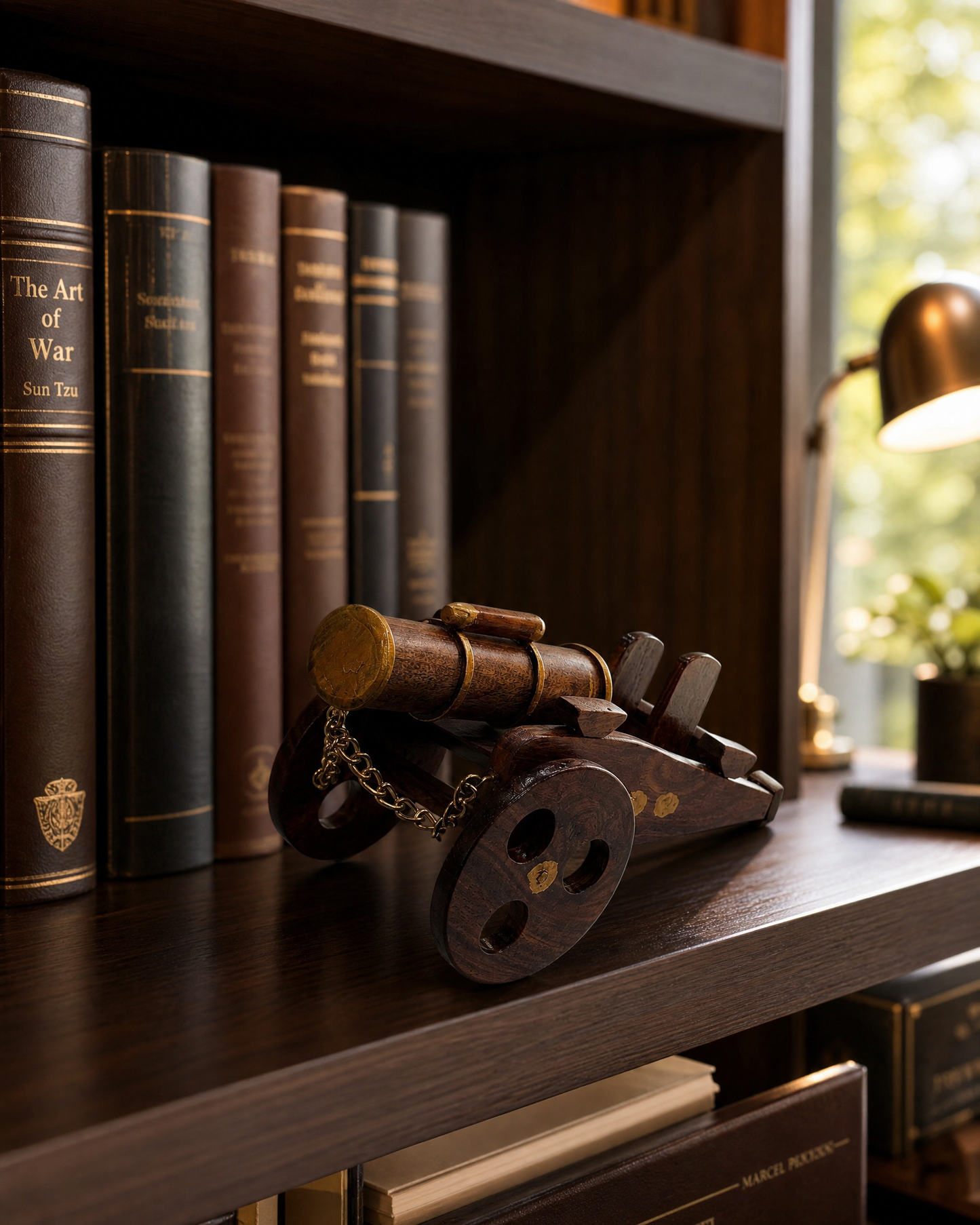 Wooden Miniature Toy Cannon