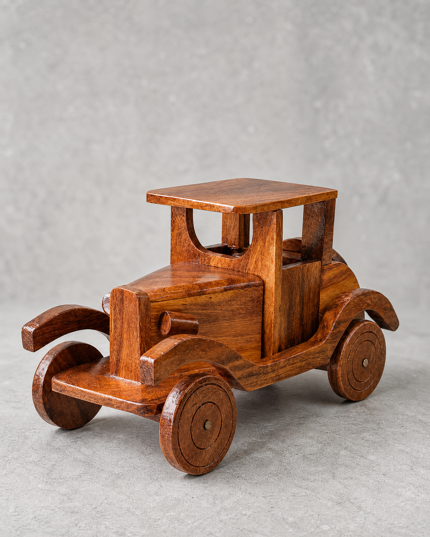 Wooden Miniature Vintage Toy Car