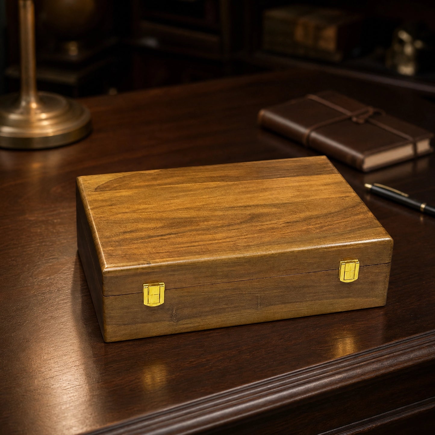 Premium Watch Box for 10 Watches | Wood Top | Walnut Wood