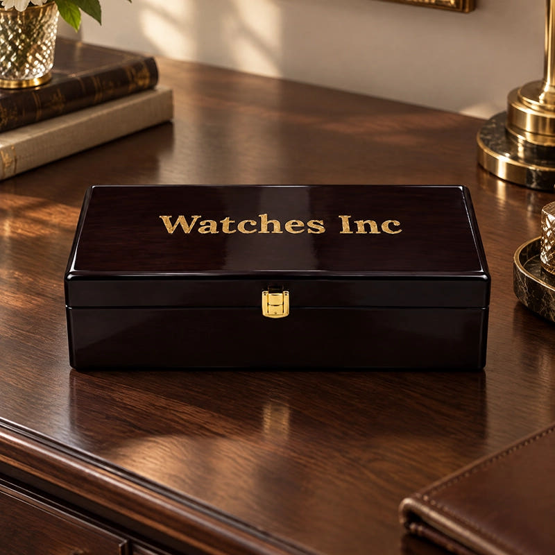Premium Watch Box for 5 Watches | Wood Top|Dark Brown