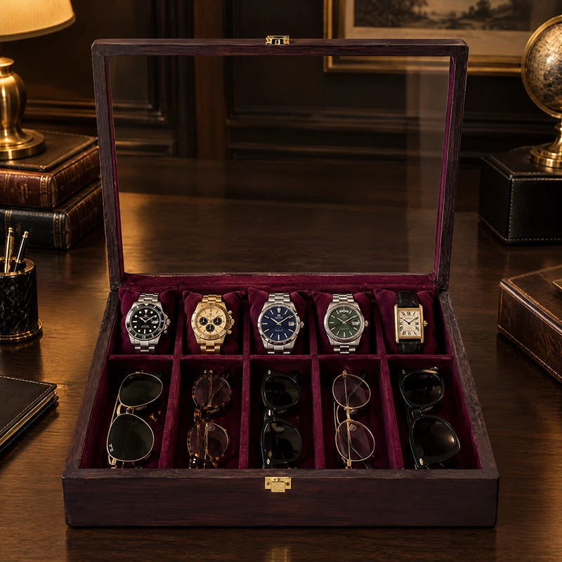 wooden-watch-organizer
