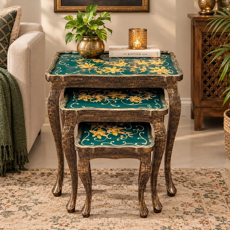Hand-Painted Nesting Tables – Style 2