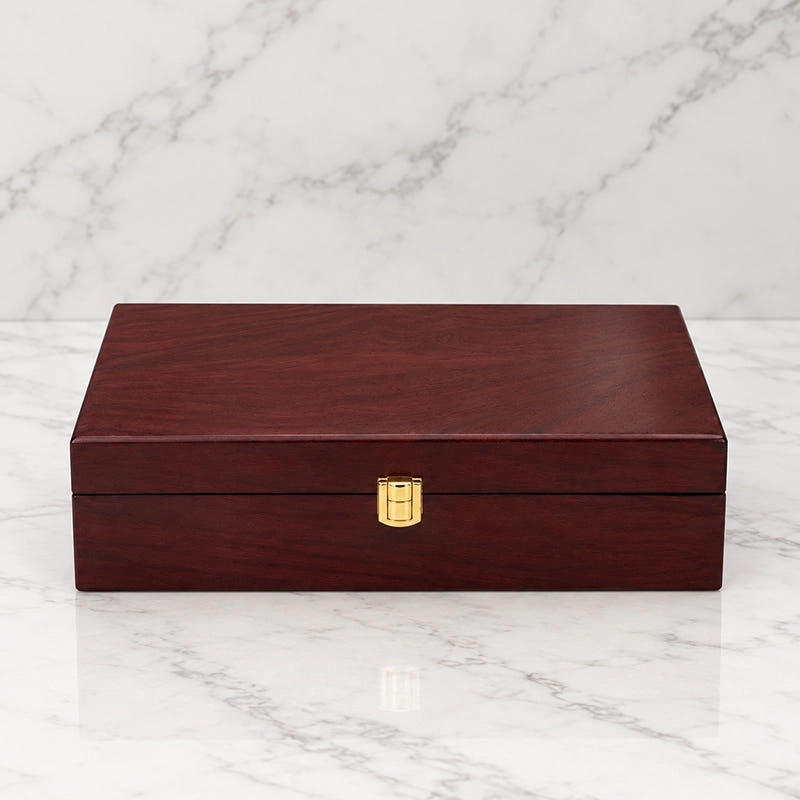Premium Watch Box for 5 Watches | Wood Top | Red Vine