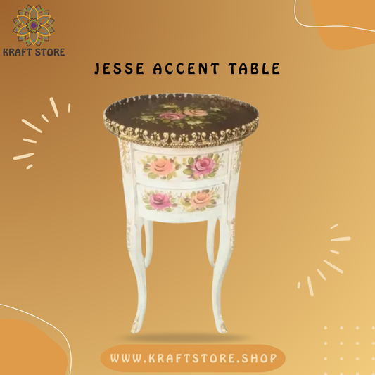 Hand Painted Furniture, Hand Painted Side Table, Hand Painted Corner Table,
Chester