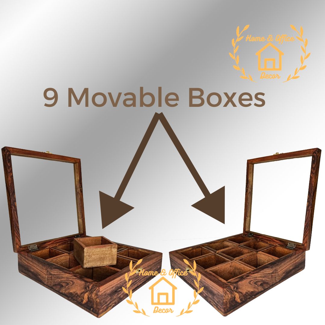 Spice Container With 9 Movable Boxes