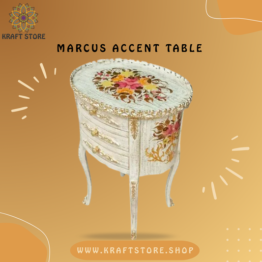 Hand Painted Side Table, Hand Painted Corner Table