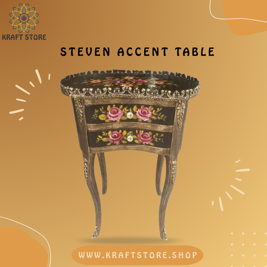 Hand Painted Furniture, Hand Painted Side Table, Hand Painted Corner Table,
Chester