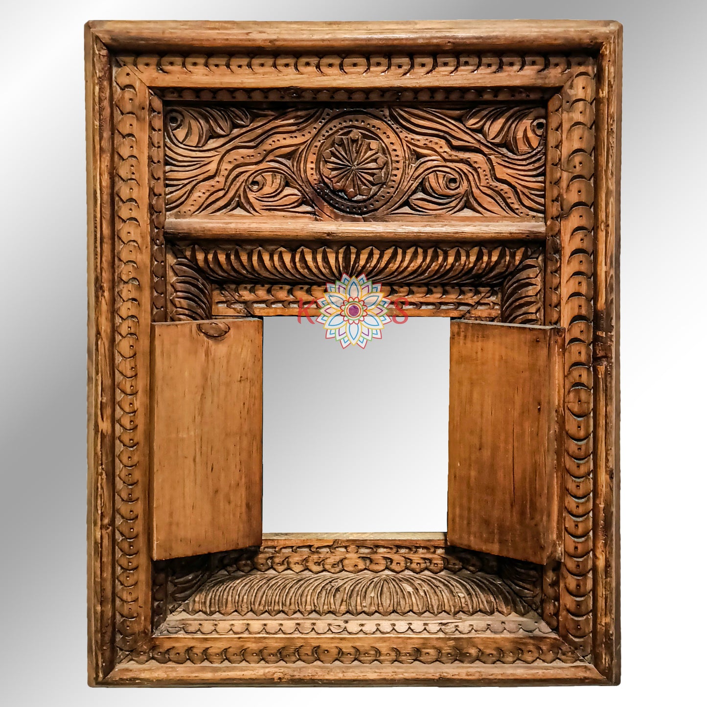 Carving Mirror With Window