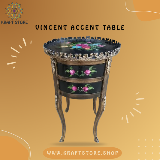 Hand Painted Furniture, Hand Painted Side Table, Hand Painted Corner Table,
Chester