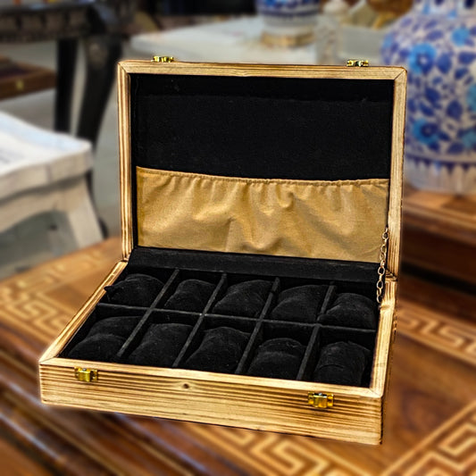 Antique Wooden Watch Box for 10 Watches