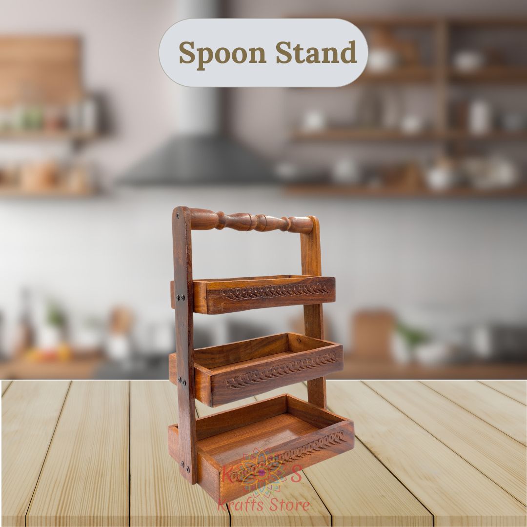 Combo 3-Piece Trays Set and Spoon Stand, spoon stand detail