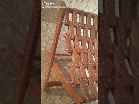 Foldable Stool With Brass Inlay Work