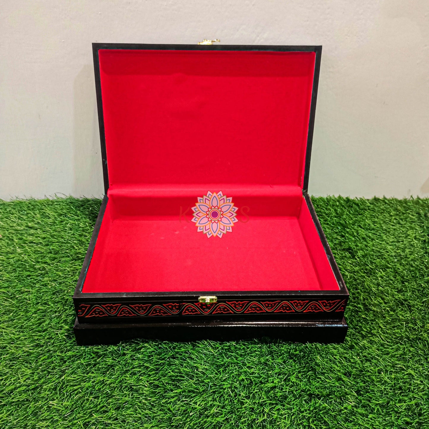 Quran Box with Rail and 99 Names of Allah Red