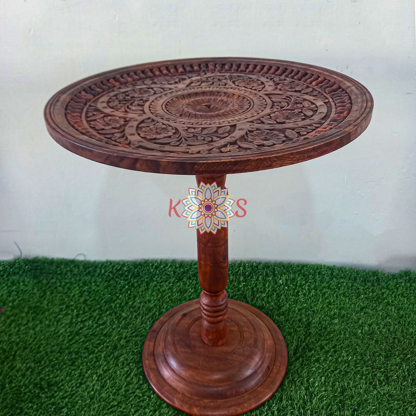 Coffee Table Topped With Hand Carving Art Work Gehrai Design ( Carving Design May be Different )